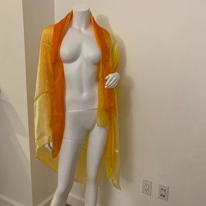 45" x 63" Orange Ombre polyester Scarf